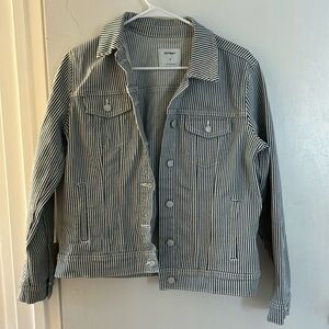 Pin Stripe Denim Jacket